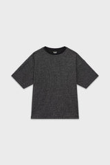 Cropped Glitter Ribbed T-Shirt