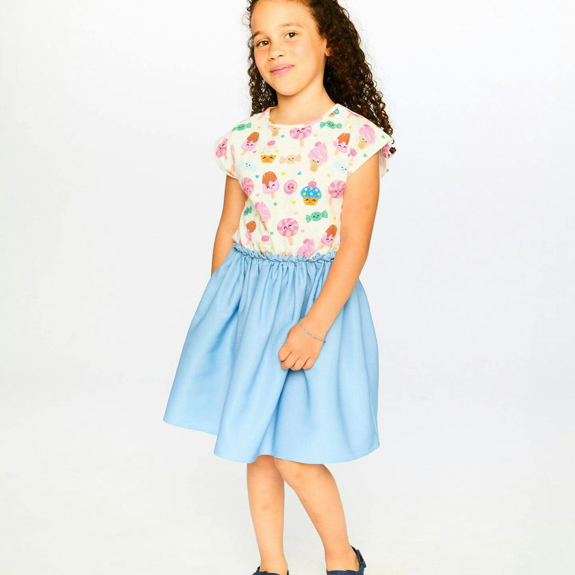 Bi-Material Dress