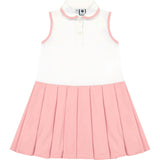 Monica Sleeveless Box Pleat Polo Sport Dress, Pink