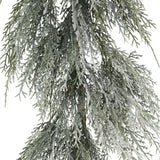 9' Flocked Cedar Garland