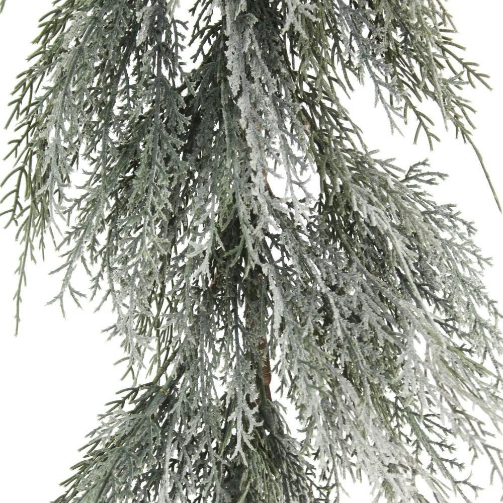 9' Flocked Cedar Garland