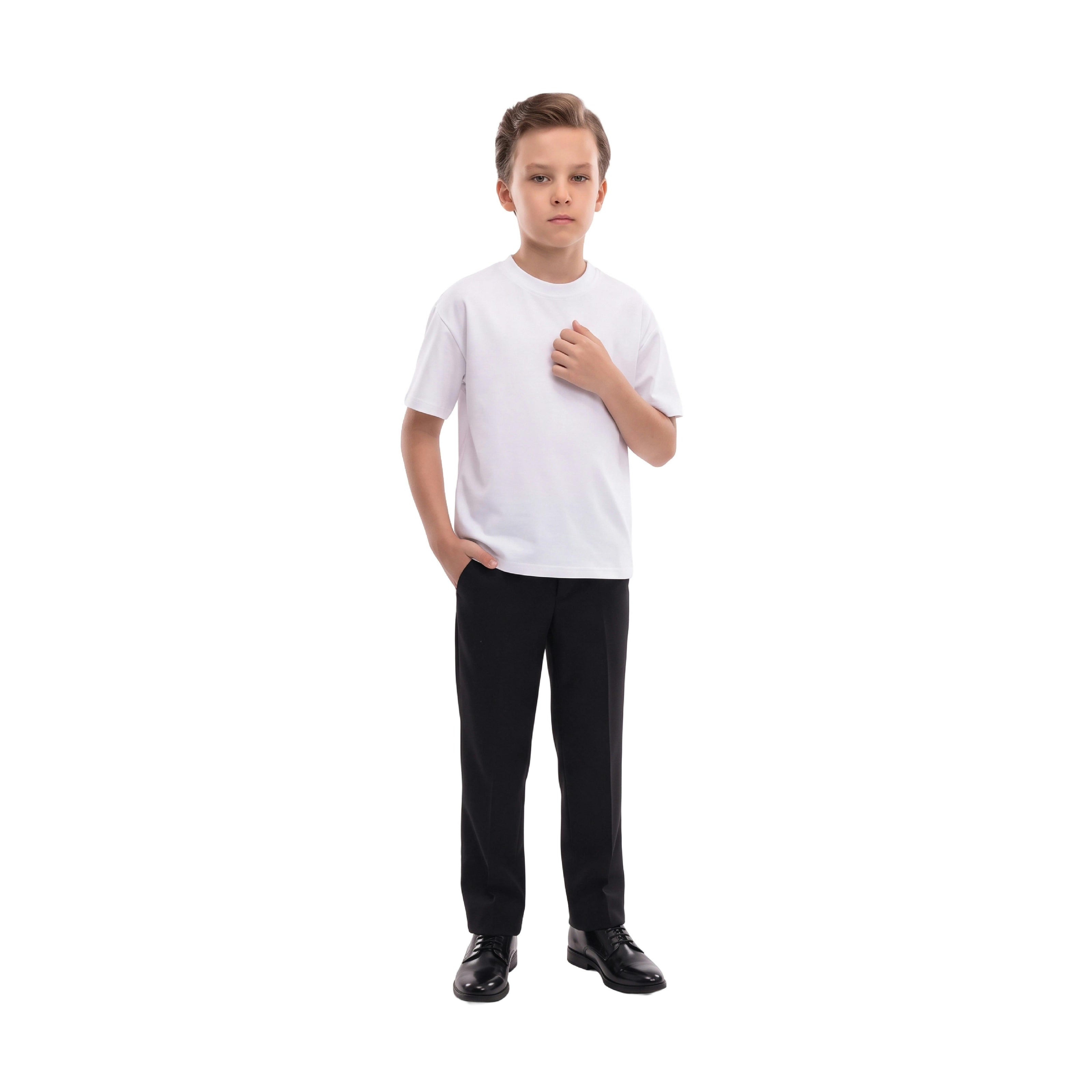 White T-Shirt with Mustache Detail