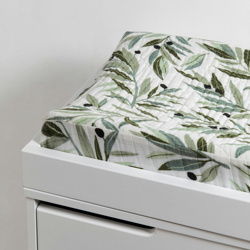 Babyletto Quilted Changing Pad Cover in GOTS Certified Organic Muslin Cotton