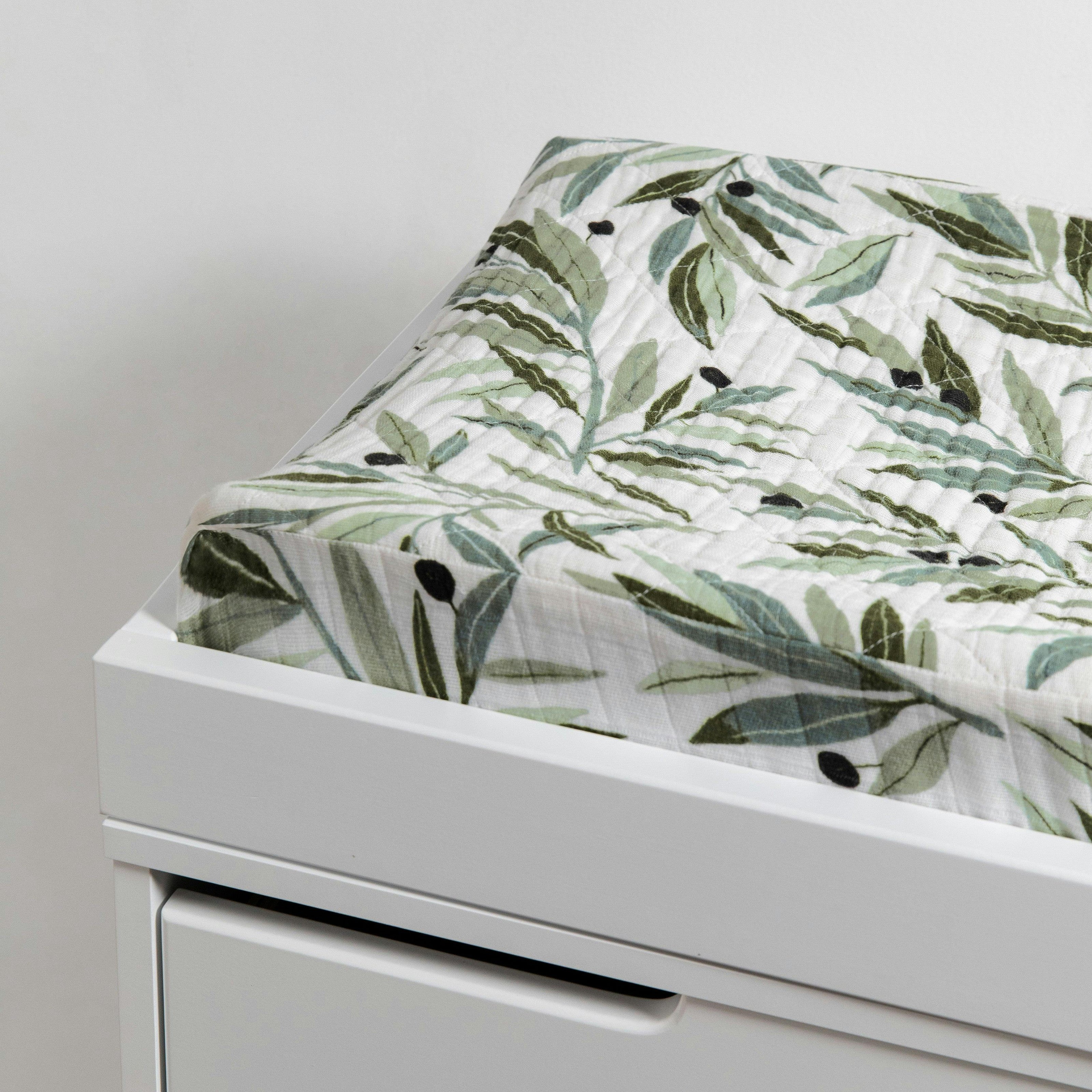 Babyletto Quilted Changing Pad Cover in GOTS Certified Organic Muslin Cotton