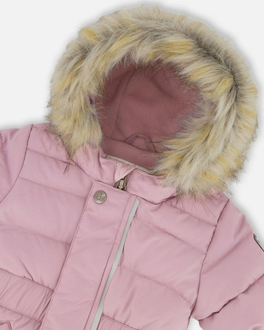 One Piece Baby Snowsuit Orchid