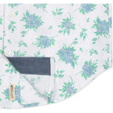 Linen Short Sleeve Button Down Shirt, Blue