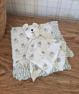 Elle Green Floral Bear Lovey