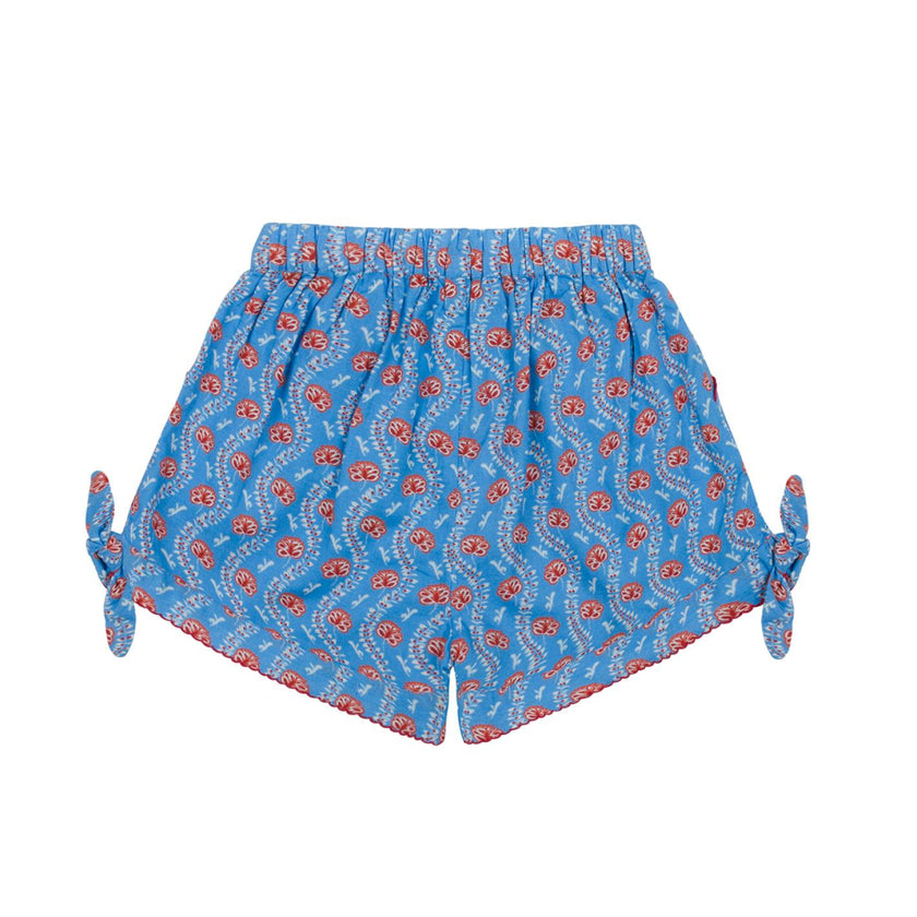 Girls Blue Primrose Tie-Knot Short