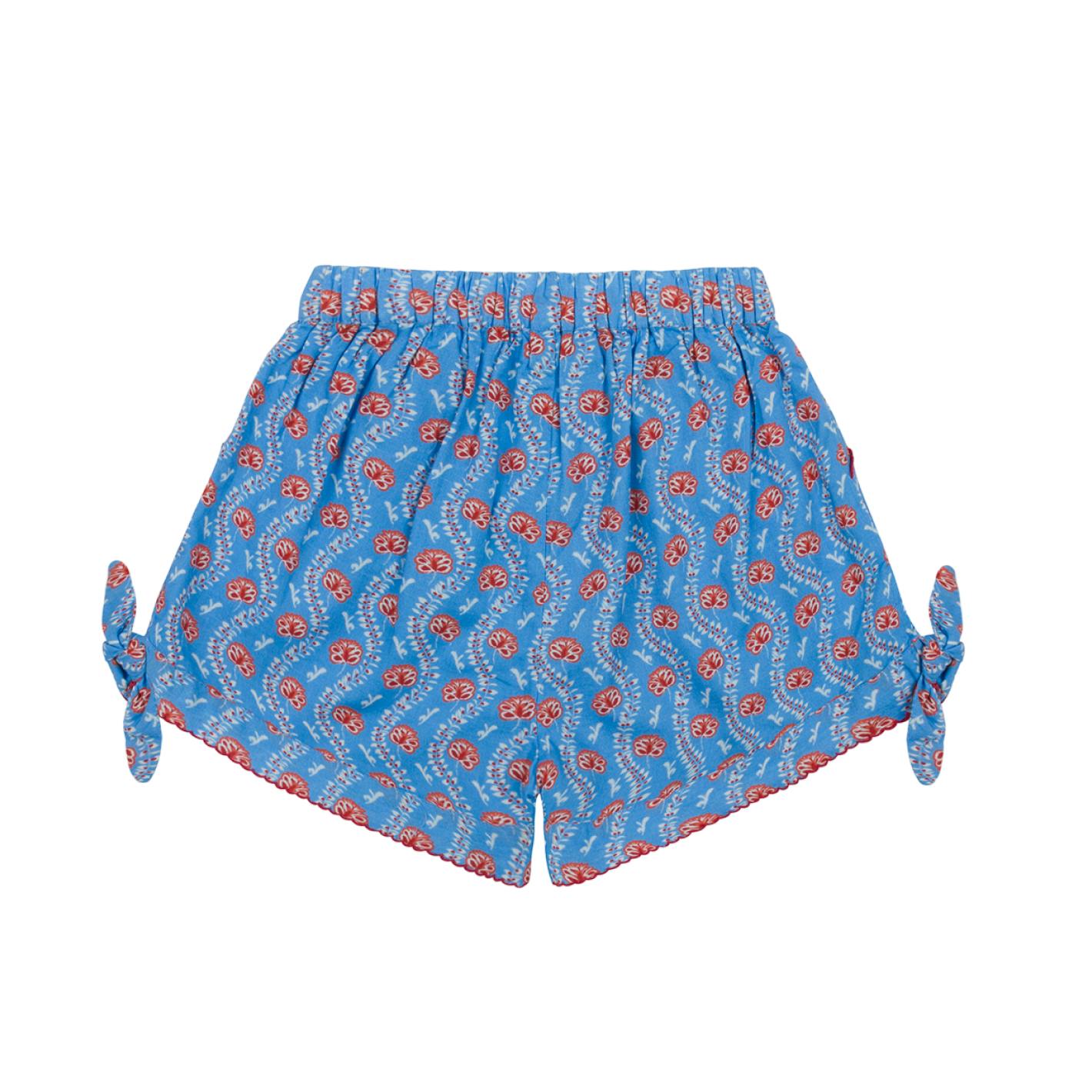 Girls Blue Primrose Tie-Knot Short
