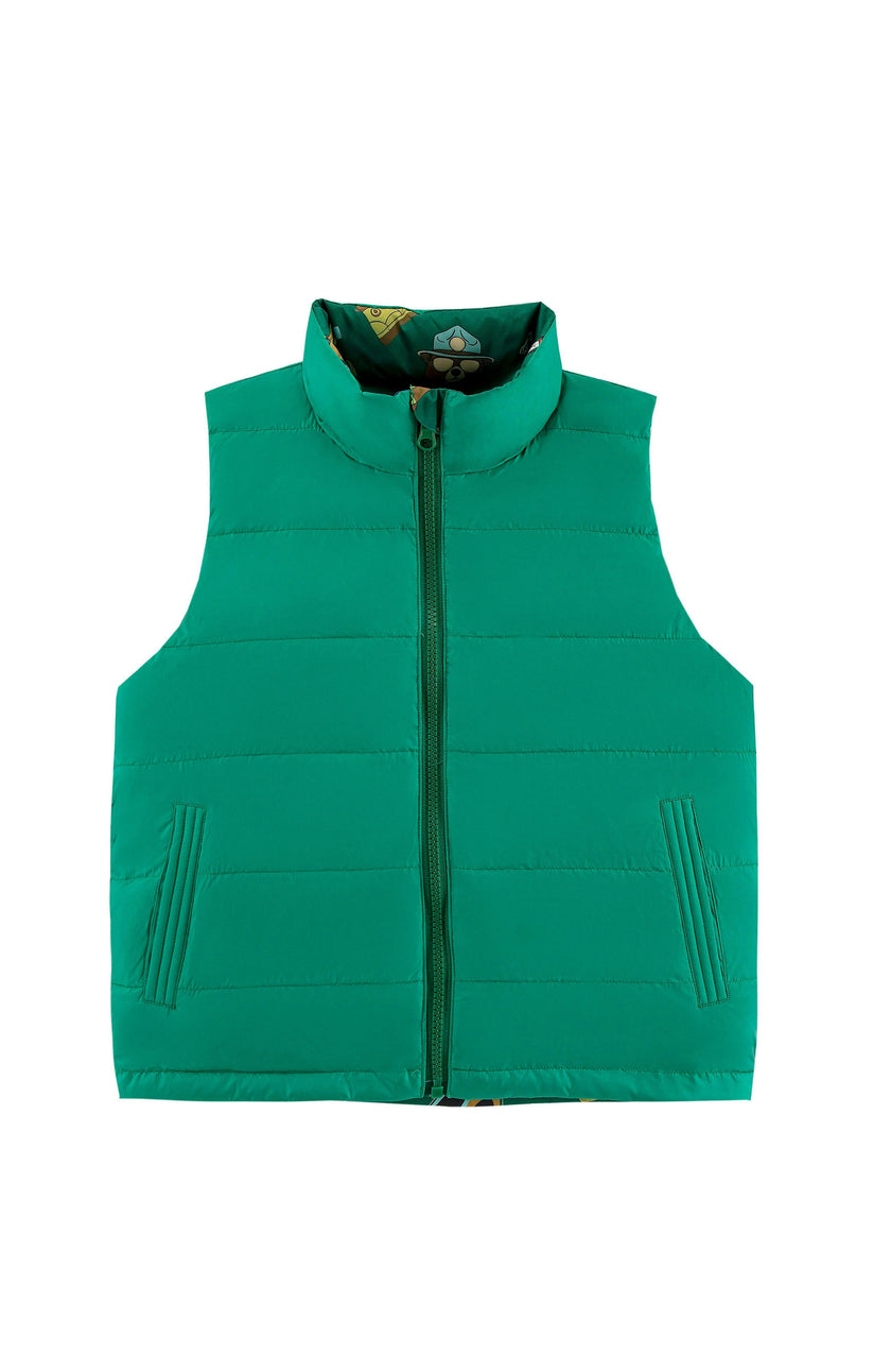 Casey Reversible Lightweight Down Puffer Vest, Camping Adventure