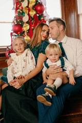 Nicolette Blouse in Emerald Plaid
