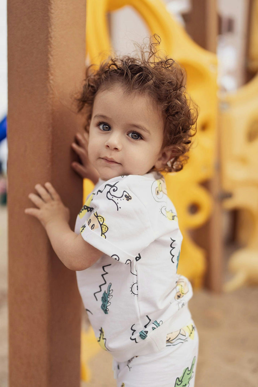 Coloring Book Print Tee & Short Set