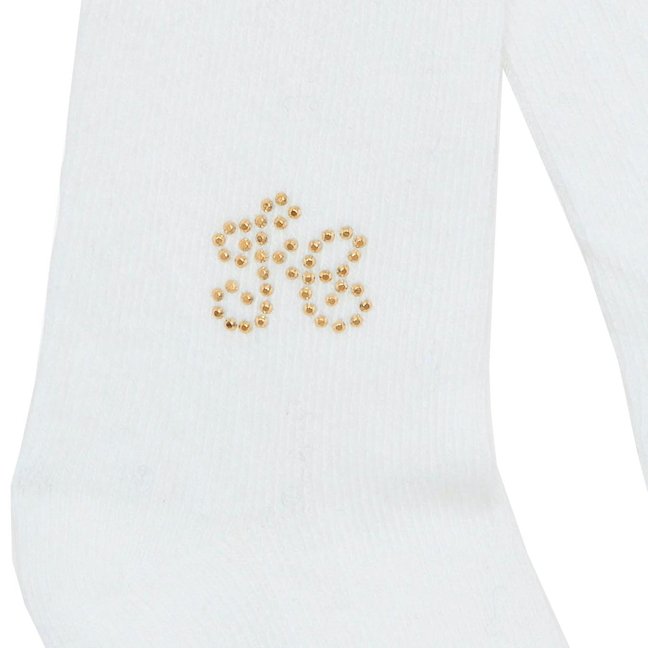 TARTINE ET CHOCOLAT Embellished Baby Tights - Nacre