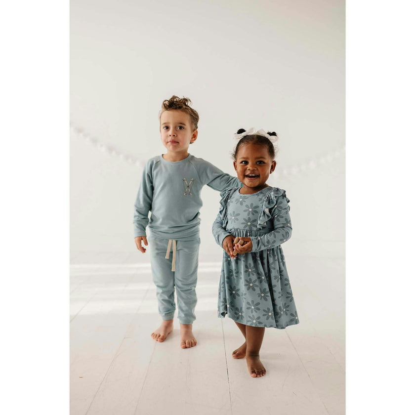 Girl's Long Sleeve Ruffle Dress