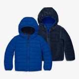 Kids reversible fleece puffer jacket