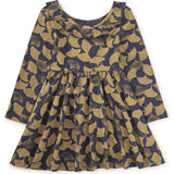 Ruffle Collar Ballet Dress, Blue