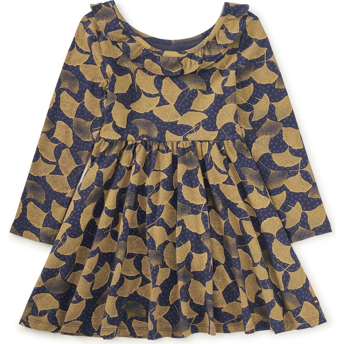 Ruffle Collar Ballet Dress, Blue