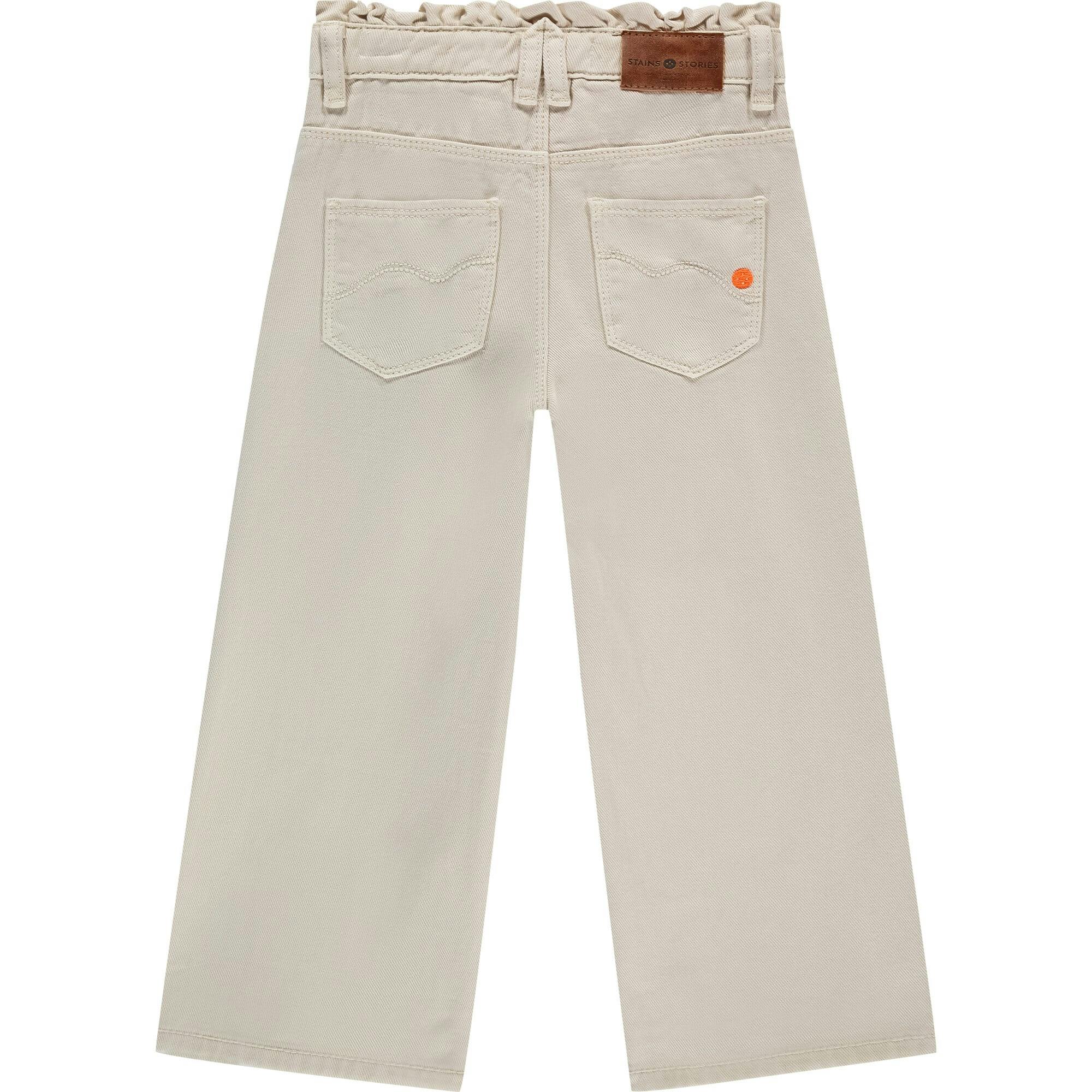 Ruffled Waist Wide Leg Pants