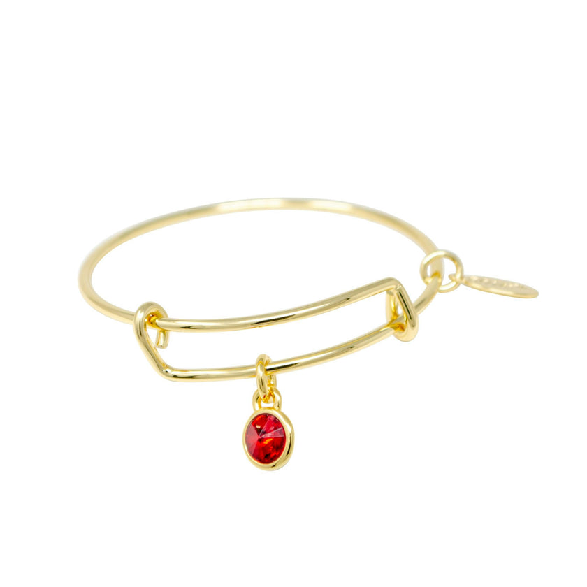 July Birthstone Bangle Bracelet