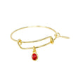 July Birthstone Bangle Bracelet