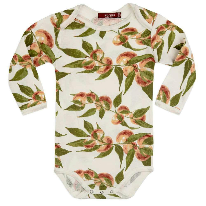 Peaches Organic Cotton Long Sleeve One Piece