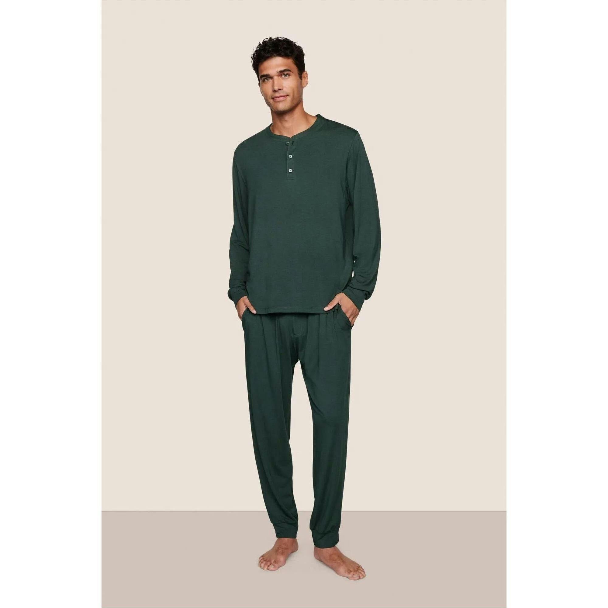 Henry TENCEL Modal Long PJ Set, Green