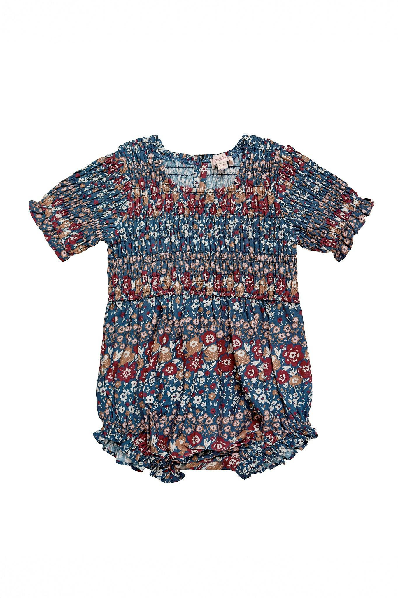 Baby Parker Romper in Dusk Floral Medley