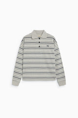 Ona Woman Polo Black Iris Stripe