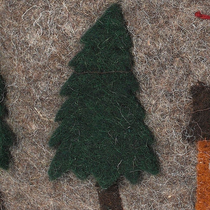 Hand Felted Wool Christmas Pillow Cover