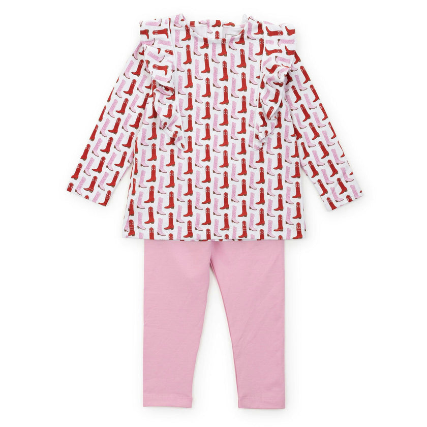 Olive Set Girls' Legging Set City Boots