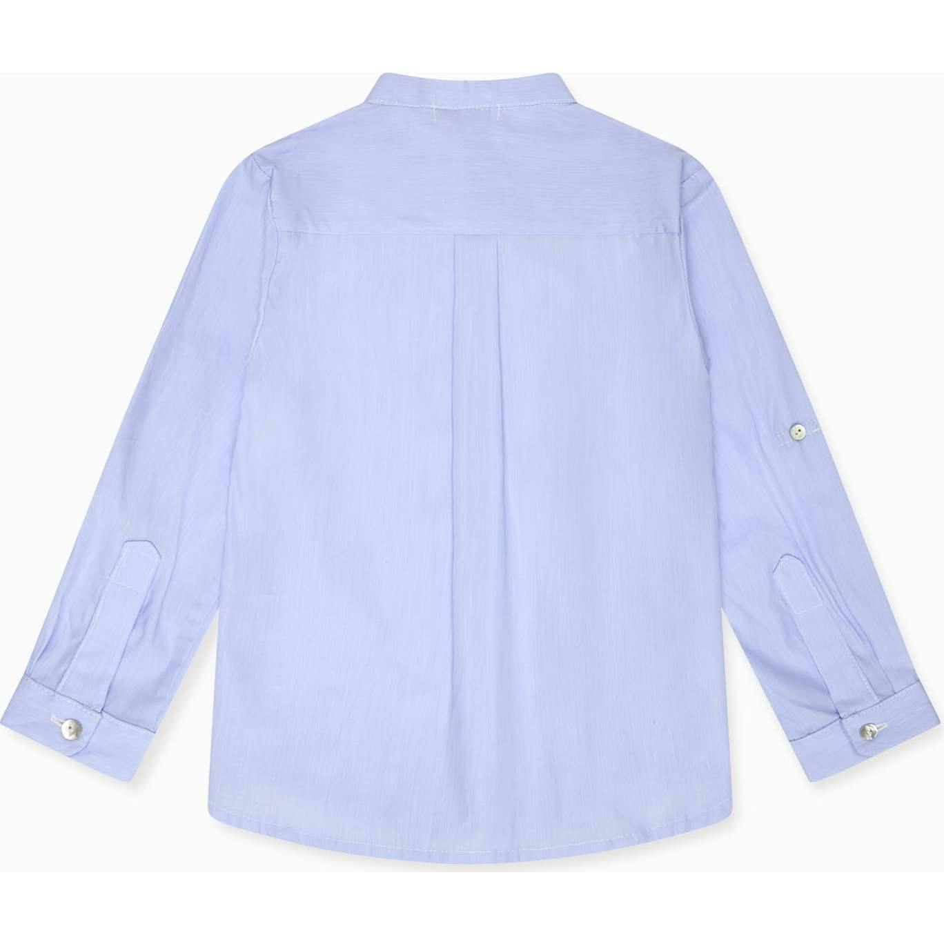 Nicky Hilton x La Coqueta Blue Stripe Nicholai Long Sleeve Boy Shirt