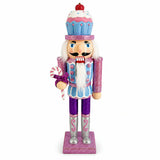 Cupcake Nutcracker with Candy Cane, 12 Inch
