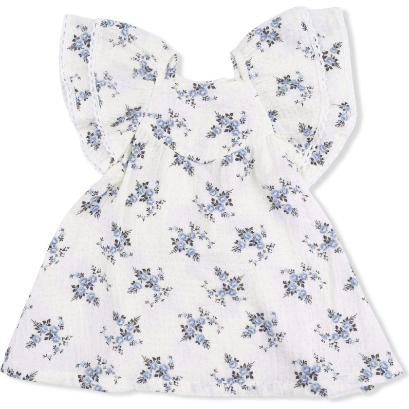 Belle Rosette Dot - V-Neck Dress and Bloomer