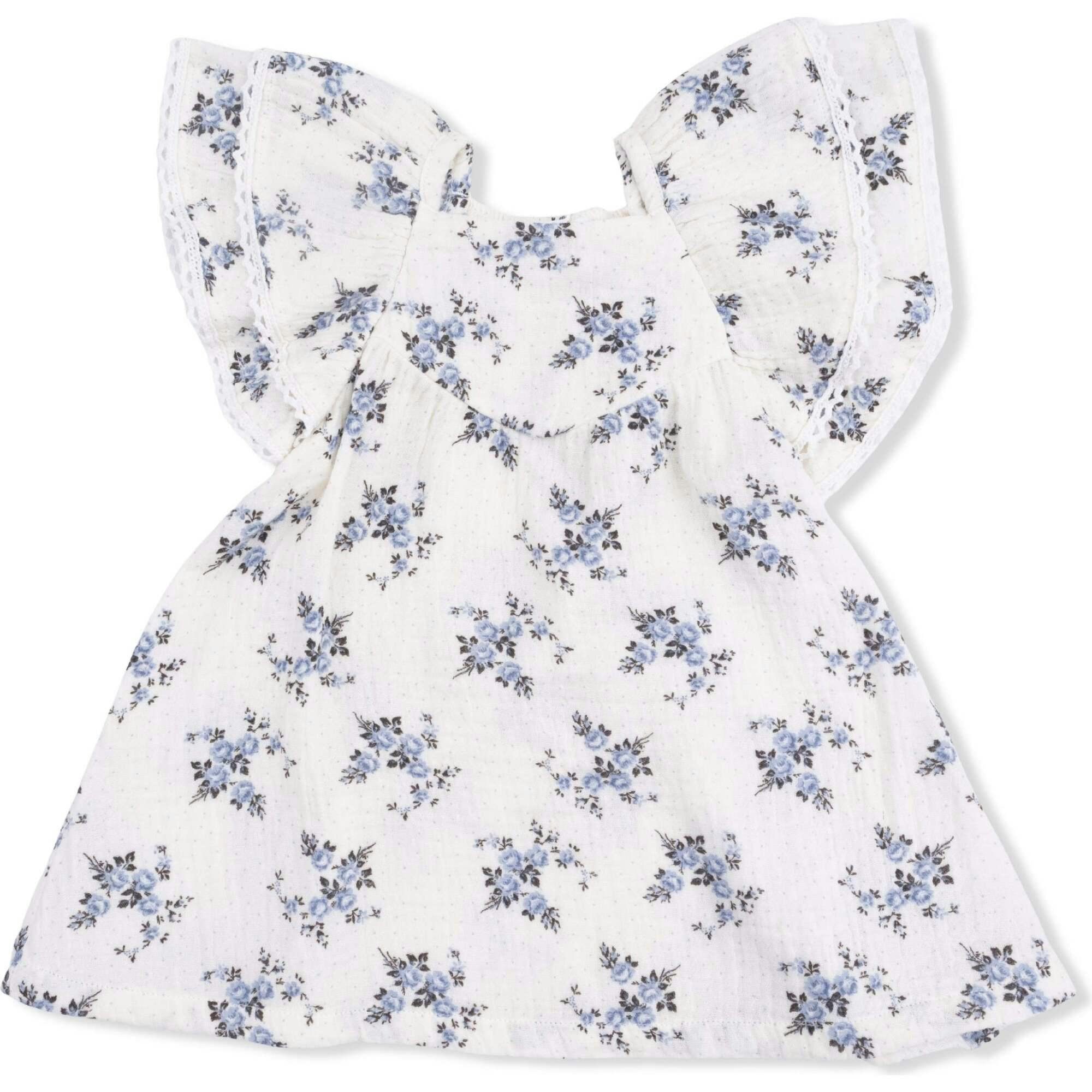 Belle Rosette Dot - V-Neck Dress and Bloomer