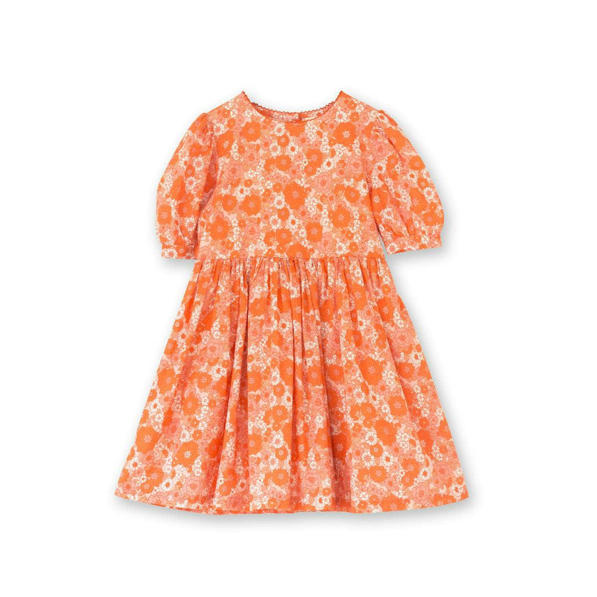 Girls Dress with Puff Sleeves