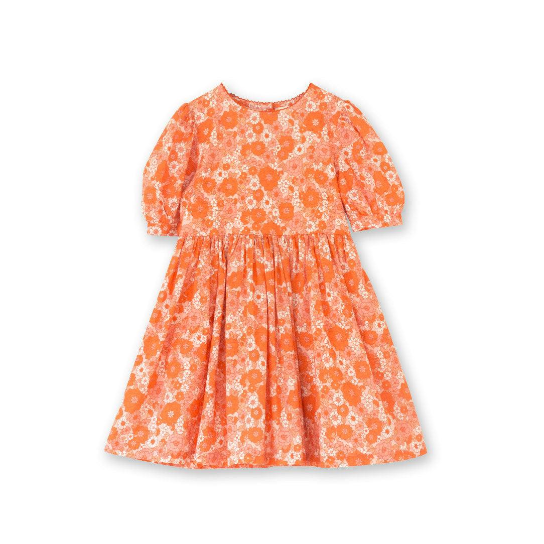 Girls Dress with Puff Sleeves