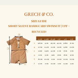Short Sleeve Rashguard Swimsuit | UPF + Recycled - Buckwheat Plaid