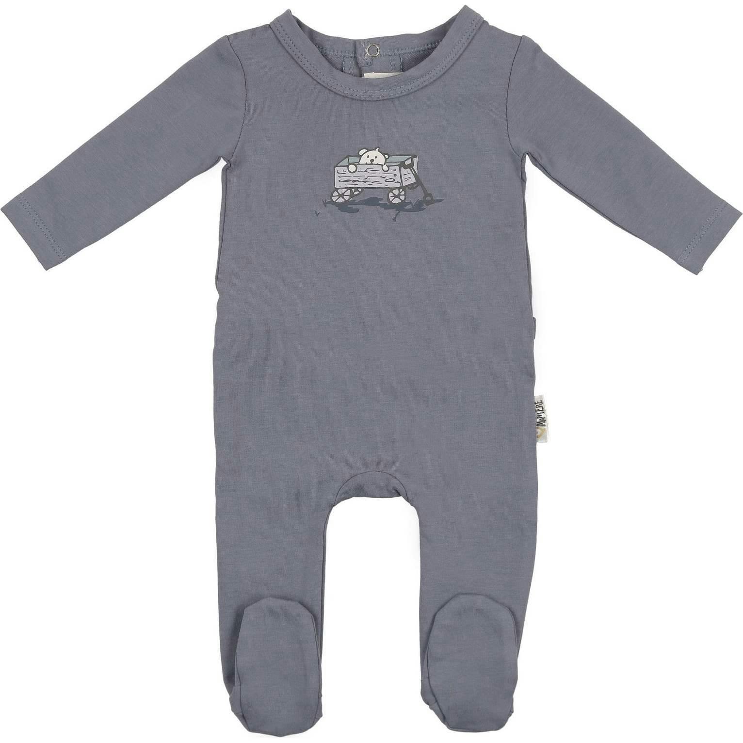 Teddy Wagon Footie and Beanie Set