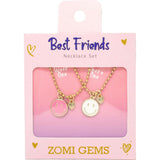 BFF Smiley Face Necklace Set