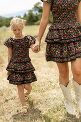 Mini Annalise Top in Obsidian Vintage Poppies