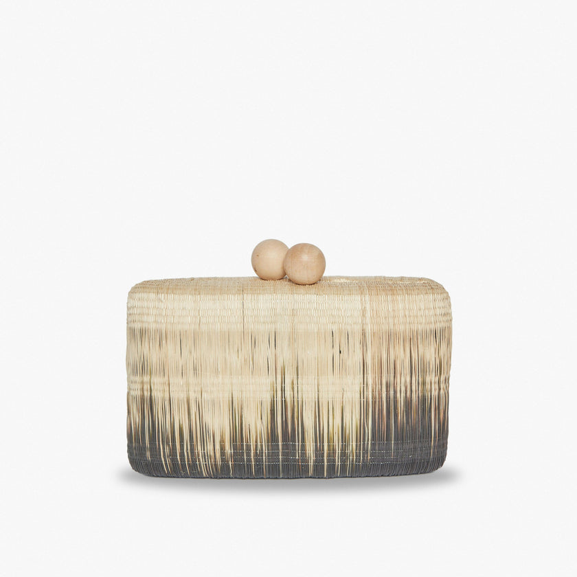 Akna Clutch, Black Ombre