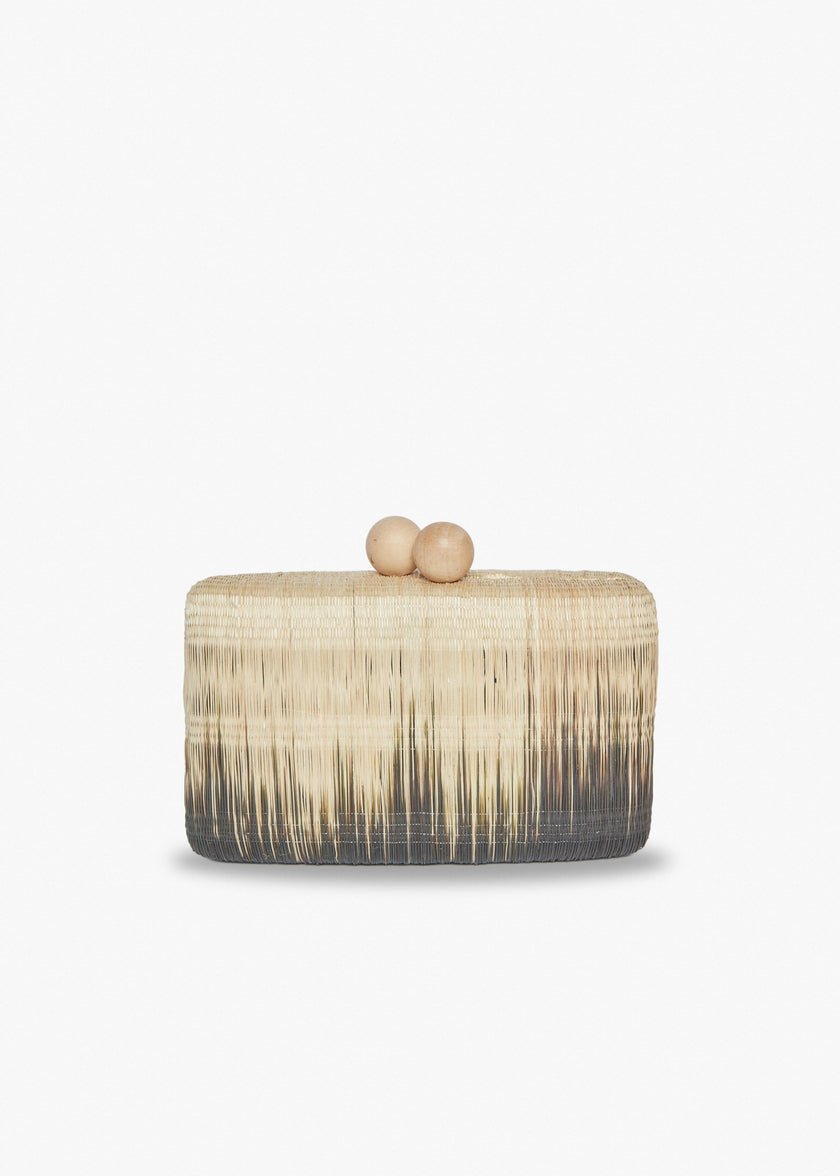 Akna Clutch, Black Ombre