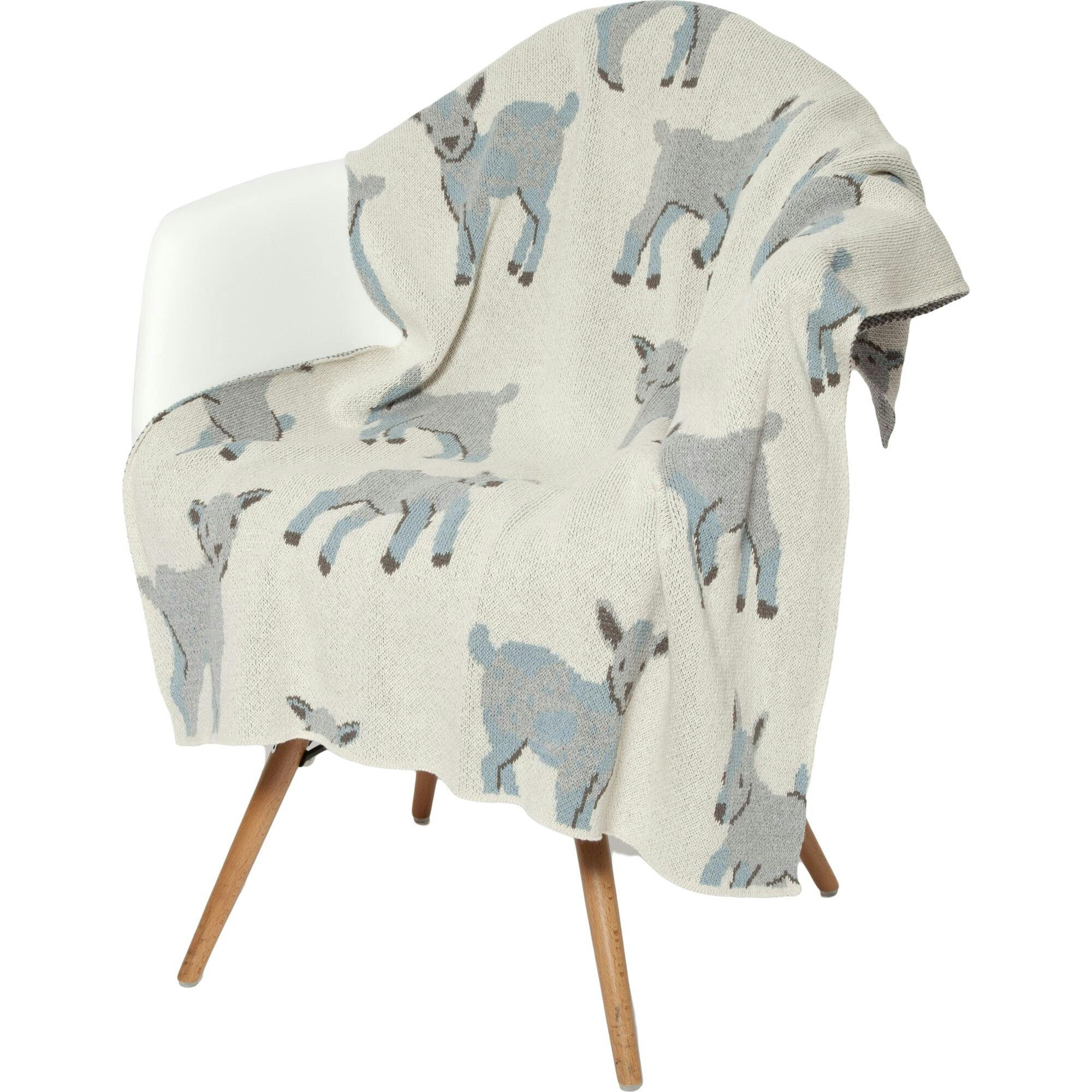 Baby Cotton Knit Blanket - Goat