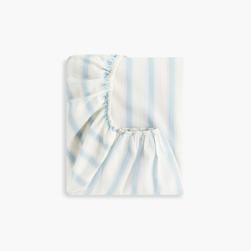 Seaside Narrow Stripes Crib Sheet