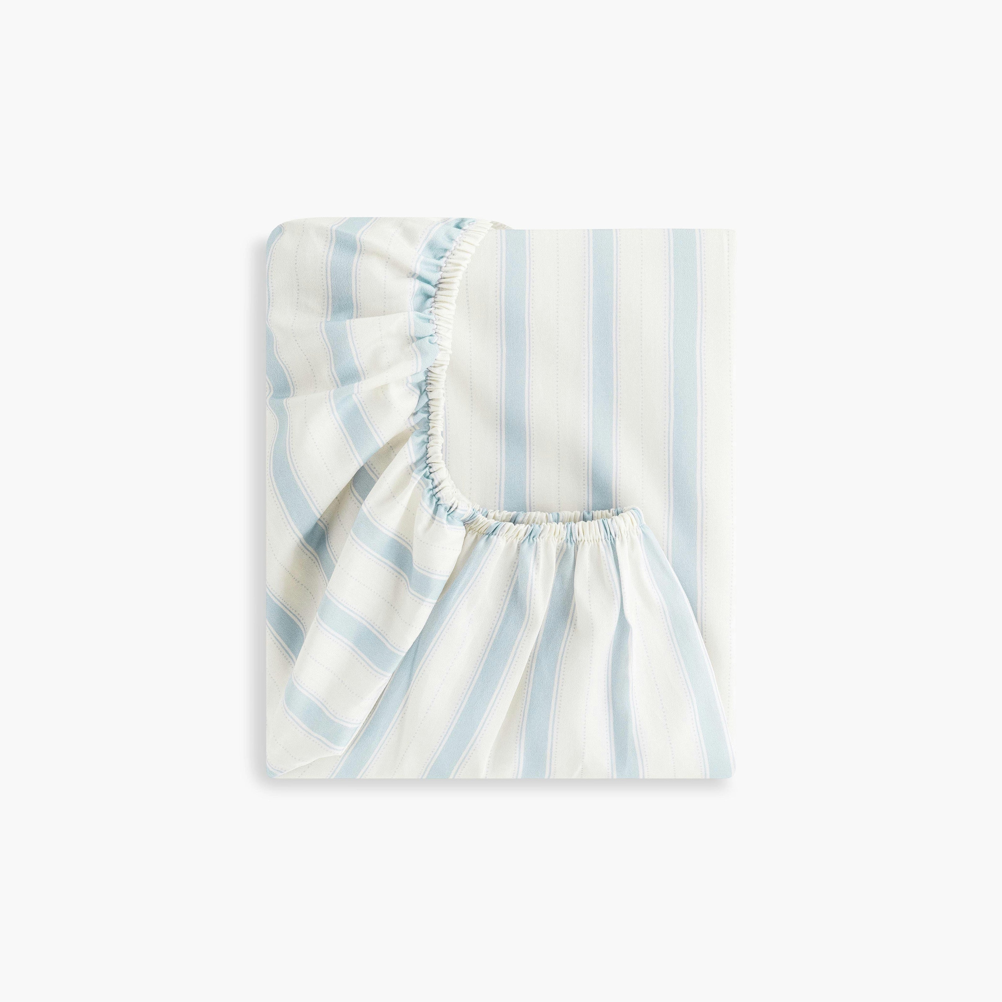 Seaside Narrow Stripes Crib Sheet