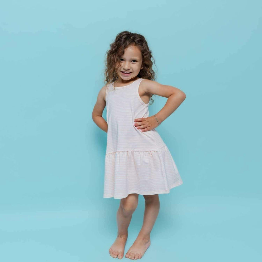 Sleeveless Drop Waist Dress With Matching Shorts