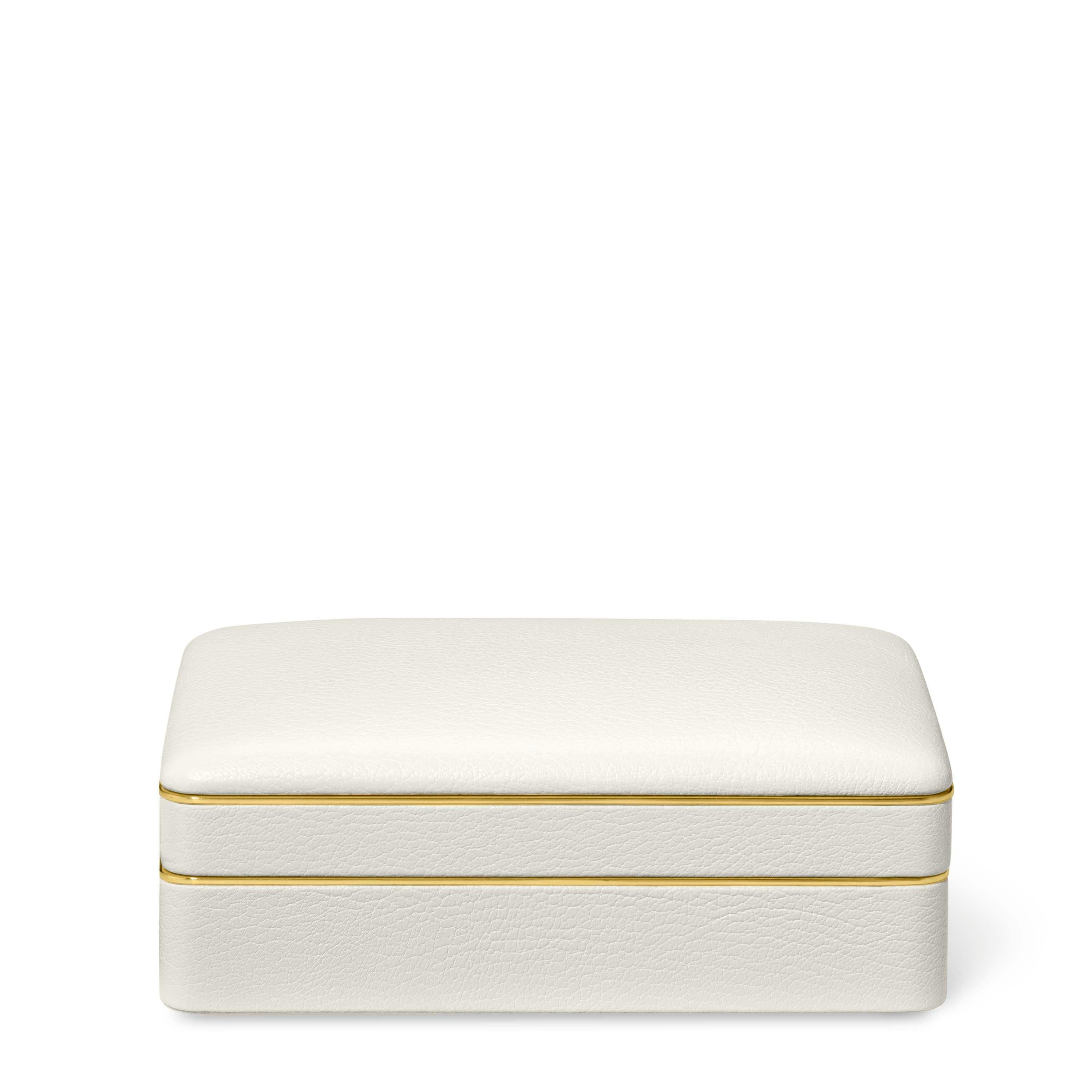 Piero Leather Small Stacked Jewelry Box