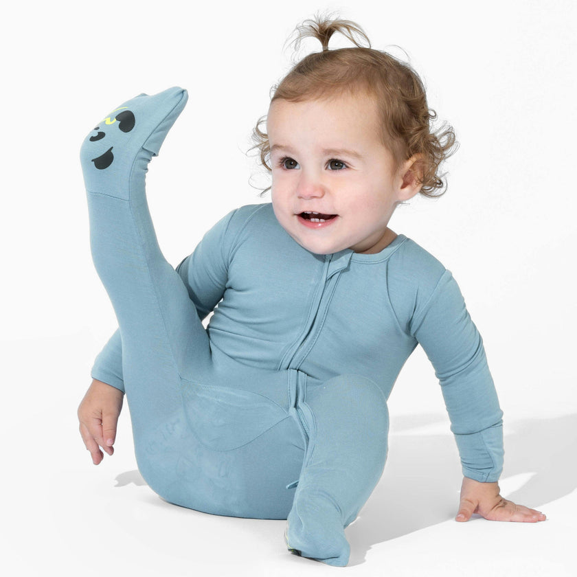 Oasis Teal Bamboo Convertible Footie