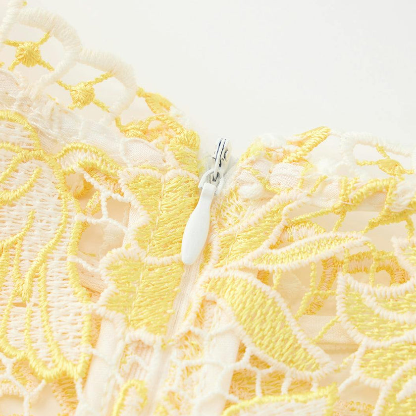 Cassandra Embroidered Mini Dress