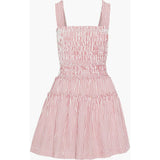 The Azalea Mini Nap Dress - Red Ticking Stripe